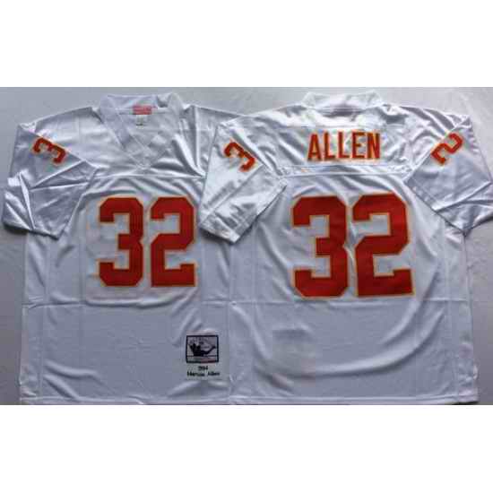 Mitchell And Ness Chiefs #32 marcus allen white Throwback Stitched NFL Jersey